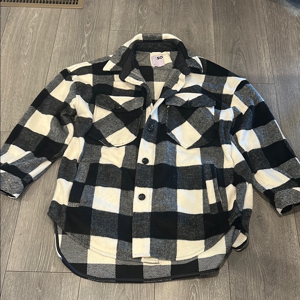 SO Monochrome Plaid Shirt